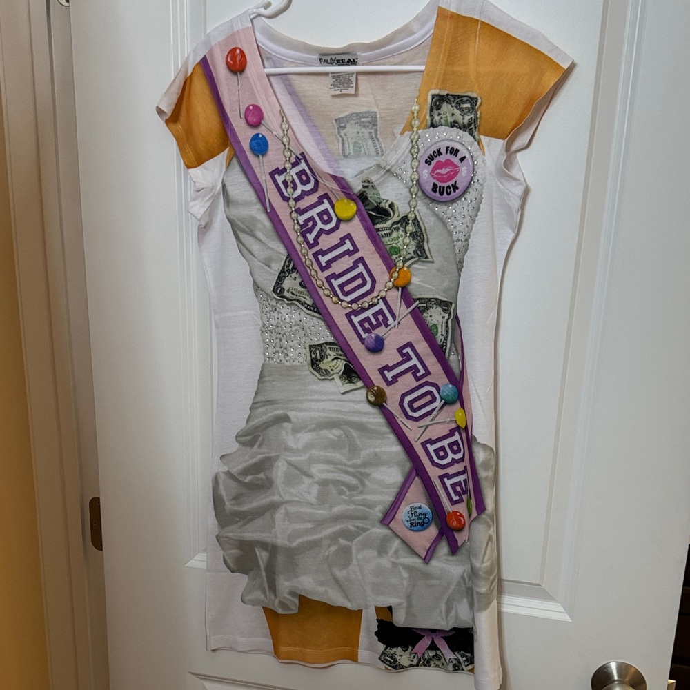 Bride To Be Graphic T Shirt Dress- SMALL